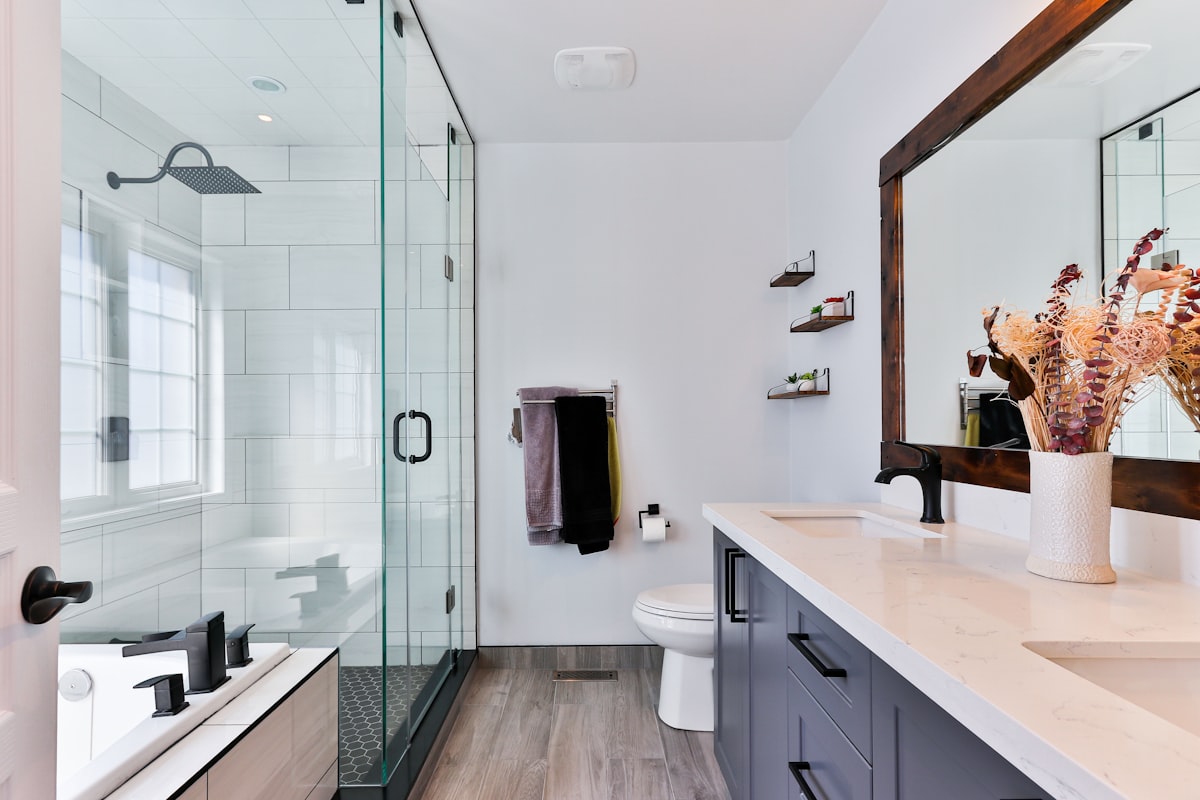 A carefully cleaned bathroom