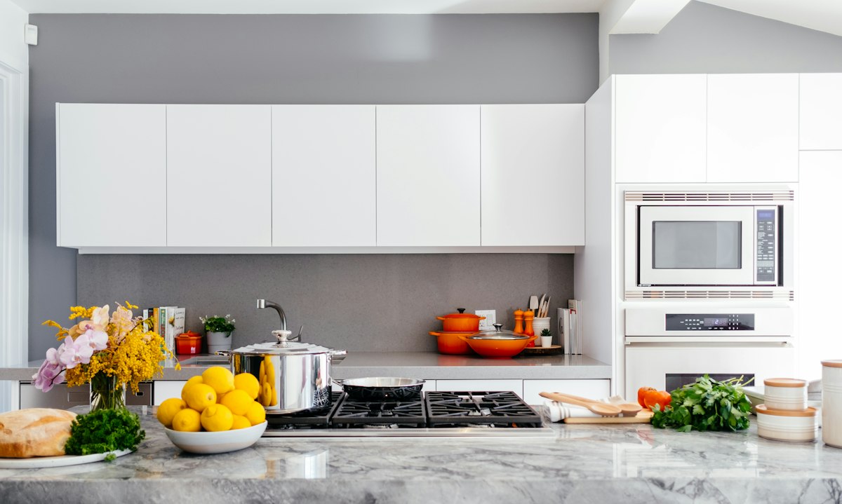 A freshly cleaned kitchen